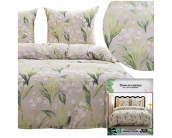 Dekbedovertrek 200x220cm Satijn Katoen Maria Bloemendessin 3 Gaten