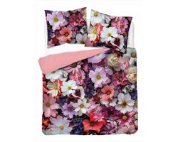 Dekbedovertrek 220x200 cm Bloemen Microvezel Satijn