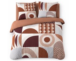 Dekbedovertrek 240 x 220 Katoen – Gemma – Terracotta/Oranje – Dubbelzijdig