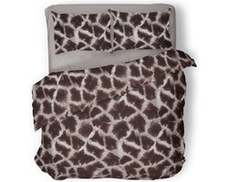 Dekbedovertrek 240x200/220cm - Ciro - Bruin - Lits Jumeaux
