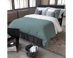Dekbedovertrek Bari wit/leisteengrijs