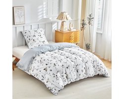 Dekbedovertrek - Botanisch Motief - 1 stuk - Microvezel - 150 x 220 cm