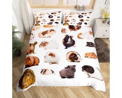 Dekbedovertrek Cavia met Kussensloop - 3D Dier Afdruk Beddengoed Kinderen