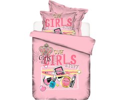 Dekbedovertrek Cute Girls – 140×220 cm – 100% Katoen Renforcé – Inclusief Kussensloop 60×70 cm – Wasbaar op 60 °C
