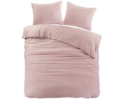 Dekbedovertrek Flanel Roze Brienz - 240x200/220 cm - Super Zacht en Warm