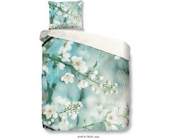 Dekbedovertrek Good Morning Katoen no.6392 - Mint - True Maat: 135x200+1-80x80cm