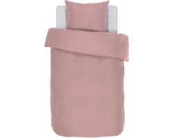 Dekbedovertrek IRIS Stone washed uni katoen 140x200 Mauve