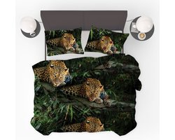 Dekbedovertrek Jungle Leopard - 240x200/220cm + 2 kussenslopen - 100% Microperkal