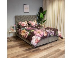 Dekbedovertrek Katoen Purple Flowers 140 x 200/220 cm + 1 kussensloop