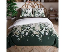 Dekbedovertrek Katoen Satijn LEAFY 160x200cm - 3 Stuks