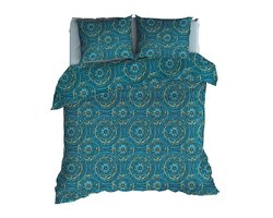 Dekbedovertrek Libby - Verwarmend Flanel - Teal - Romanette