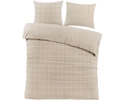 Dekbedovertrek Magnus Zand 200x200/220 - 100% Katoen - Tweezijdig - Ademend