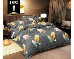 Dekbedovertrek Micropercal - 1 persoon - 140 x 200 cm - Golden Plume