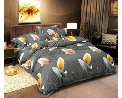 Dekbedovertrek Micropercal - 200 x 200 cm - Tweepersoons - Golden Plume