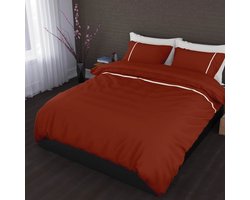 Dekbedovertrek Romanette Duchesse Rooibos Wit Flanel-200 x 200 / 220 cm | 2-Persoons
