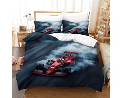 Dekbedovertrek Set - Beddengoed F1 - Slaapkamer Decoratie - Levendig Patroon - 200x200cm - Formula 1