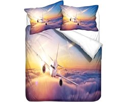 Dekbedovertrek Set - Beddengoed Kinderen - Kamer Decoratie - Levendig 3D Print - 200x200 cm - Multicolor