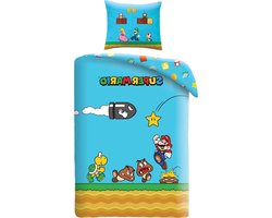 Dekbedovertrek Set - Beddengoed Kinderen - Slaapkamer Decoratie - Oeko-Tex Gecertificeerd - 140x200 cm - Blauw