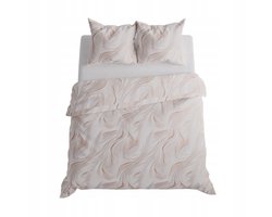 Dekbedovertrek Set Katoen Satijn 200x220cm Beige Boho