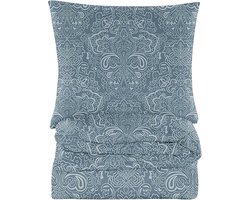 Dekbedovertrek Set - Katoenen Beddengoed - Slaapcomfort Verhogend - Oeko-Tex Gecertificeerd - 135 x 200 cm - Blauw Patroon