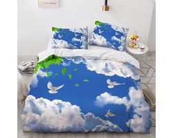 Dekbedovertrek Set - Lakenhoes Kussenslopen - Slaapkamer Decoratie - Levendige Print - 240x260cm - Landschap