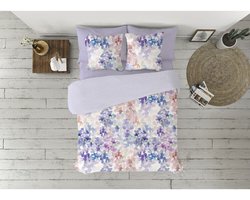 Dekbedovertrek set Pierre Cardin SARA Mauve Bed van 180 3 Onderdelen