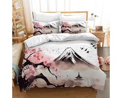 Dekbedovertrek Set - Spreihoes Kussensloop - Slaapkamer Decoratie - Verborgen Rits - 220x240 cm - Roze