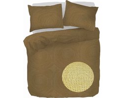 Dekbedovertrek Sognamo Berka 1-persoons (140 x 220 cm + 1 kussensloop 60x70cm) Kleur: Geel/Oker (zie het rondje)