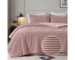 Dekbedovertrek Summer Teddy Rib - Oud Roze