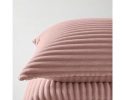 Dekbedovertrek Teddy Rib - Oud Roze