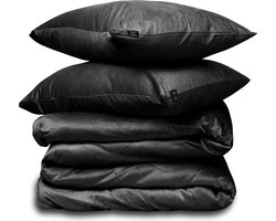 Dekbedovertrek Velvet Couture - Fluweel - Dekbedovertrek - 200x200/220 cm - Tweepersoons - Zwart - instopstrook - Fluweel Zacht - Afgewerkt met Drukknoopjes