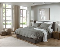 Dekbedovertrek Yellow Leonie - Stone Grey