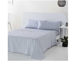 Dekbedovertrekset 100% Katoen 144 Draden Blauwgrijs voor Bed 160/190-200 cm