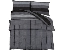 Dekbedovertrekset | Beddengoed 240x220 cm katoen donkergrijs