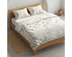 Dekbedovertrekset Katoen - Beddengoed Set - Slaapkamer Decoratie - Mediterraanse Stijl - Cama 150/160 - Steen