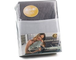 Dekbedovertrekset Microvezel - Kussensloop Set - Comfortabel Slapen - Omkeerbaar Ontwerp - 135x200 cm - Antraciet/Zilver