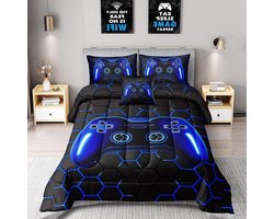 Dekbedset Jongens - Beddengoed set Gamer beddengoed - Gaming kamer decoratie - 5-delig met game controller design