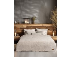 Deken - Plaid - Sprei - Luxe - Madi - Imitatiebont/Teddy - 160x220cm - Beige