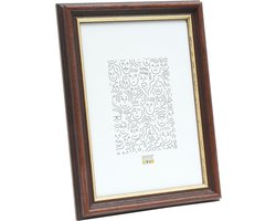 Deknudt Frames fotolijst S406H2 - bruin - biesje - hout - foto 9x13 cm