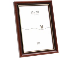 Deknudt Frames fotolijst S407H2 - bruin - biesje - hout - foto 13x18