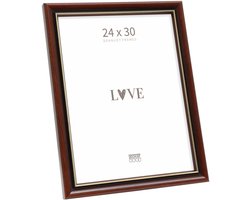 Deknudt Frames fotolijst S407H2 - bruin - biesje - hout - foto 24x30