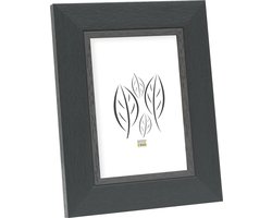 Deknudt Frames fotolijst S45CF2 - zwart - grijze bies - foto 18x24 cm