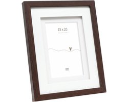 Deknudt Frames fotolijst S65KQ1 - bruin met passe-partout - foto 15x20