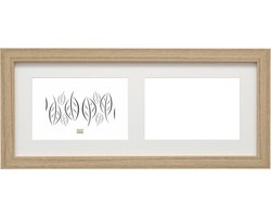 Deknudt Frames fotolijst S66KD2 - naturel - 2 horizontale foto's 13x18 cm