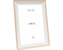 Deknudt Frames fotolijst S68VG1 - wit met naturel biesje - foto 20x30