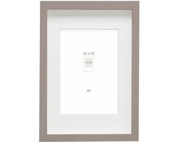 Deknudt Frames Fotolijst - taupe met passe-partout - 15x20 / 20x30 cm
