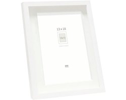 Deknudt Frames Fotolijst - wit met passe-partout - 10x15 / 13x18 cm