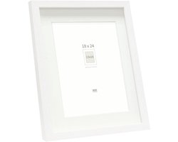 Deknudt Frames Fotolijst - wit met passe-partout - 13x18 / 18x24 cm