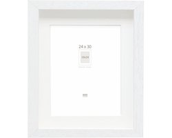 Deknudt Frames Fotolijst - wit met passe-partout - 18x24 / 24x30 cm