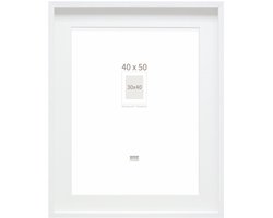 Deknudt Frames Fotolijst - wit met passe-partout - 30x40 / 40x50 cm